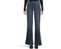 Джинсы Dojo от 7 For All Mankind с клешем средней посадки и контрастной строчкой