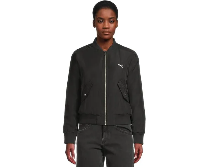 Куртка-бомбер PUMA T7 Satin с ребристыми манжетами