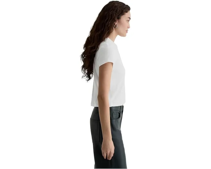 AG Jeans футболка Sadie Crew Neck Crop с круглым вырезом из 100% хлопка