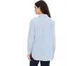 Длинная рубашка Eileen Fisher из органического хлопкового поплина с классическим воротником