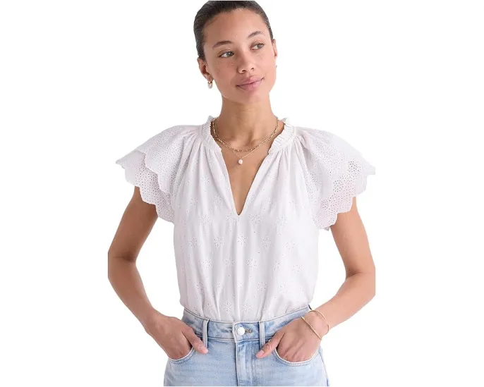 Топ Adare с ажурными отверстиями и короткими рукавами от Vineyard Vines