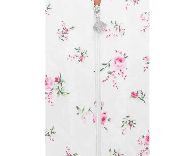 Eileen West стеганый халат с длинными рукавами на молнии