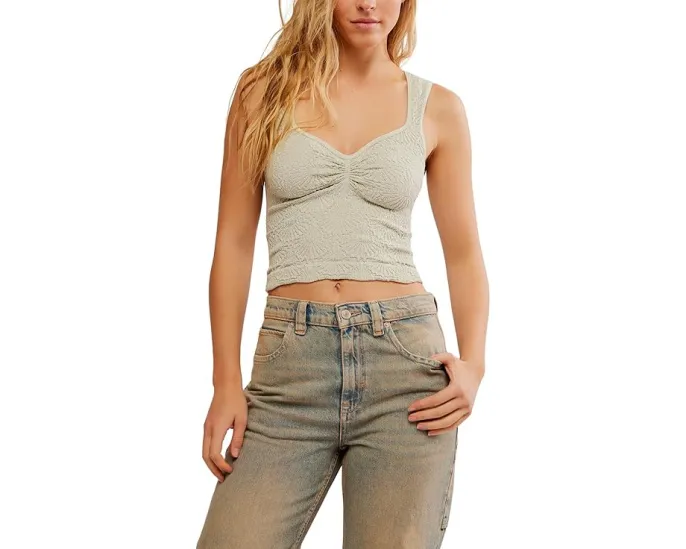 Топ Free People Love Letter Sweetheart с кружевным бра и заниженной линией талии