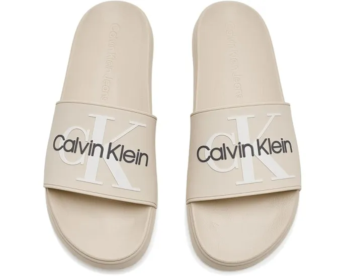 Сланцы Calvin Klein Wythe с логотипом CK и круглым открытым носком