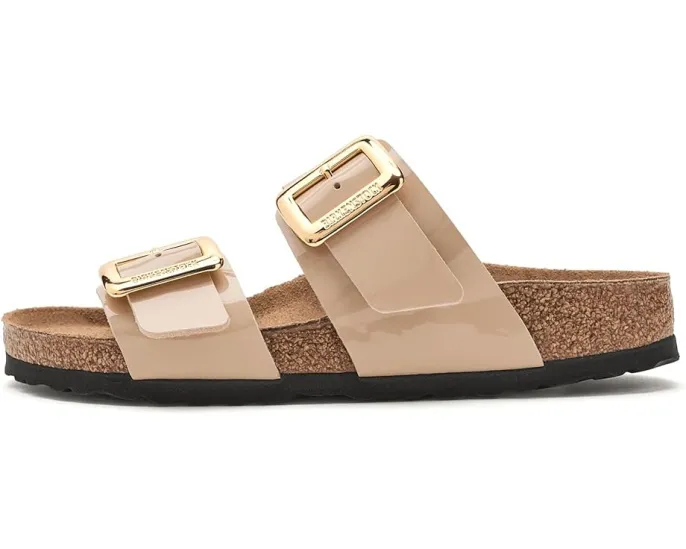 Сандалии Sydney Luxe Buckle от Birkenstock с патинированным верхом и крупными пряжками