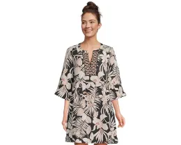 Платье-туника Tommy Bahama Stamped Lucia Blooms с карманами и цветочным принтом