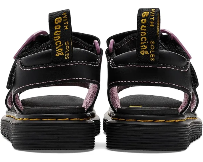 Детские сандалии Dr. Martens Marlowe Hearts II J с блестящим сердцем на регулируемых липучках
