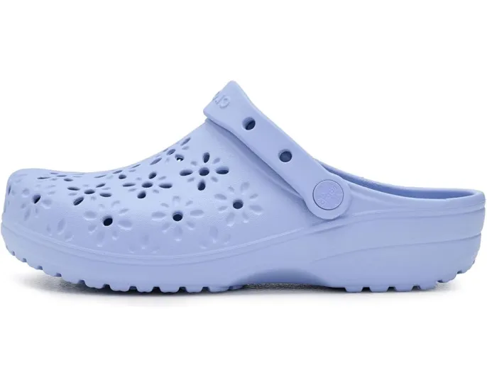 Классические сабо Crocs с ажурным цветочным дизайном и вентиляционными отверстиями