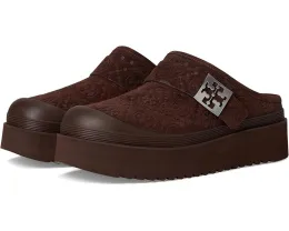 Мюли Mellow на платформе с подкладкой из овчины и фурнитурой Double T Tory Burch