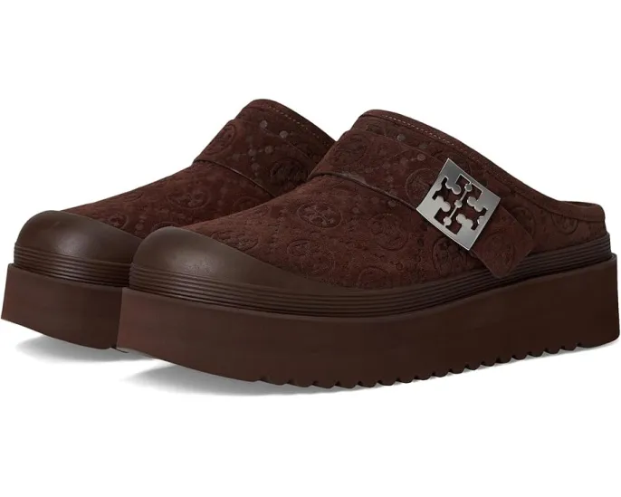 Мюли Mellow на платформе с подкладкой из овчины и фурнитурой Double T Tory Burch