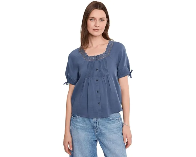 Блуза Manzana Peasant Shirt из органического хлопка с кружевной отделкой Toad&Co