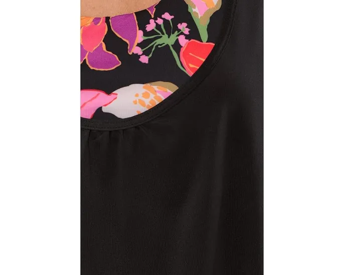 Танкини Nike Hot House Floral Layered с вырезом лодочкой и встроенным бюстгальтером