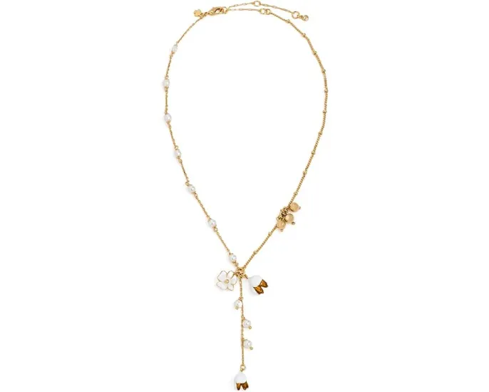 Кулон Y-образный Golden Bloom от Kate Spade New York с цветочным мотивом