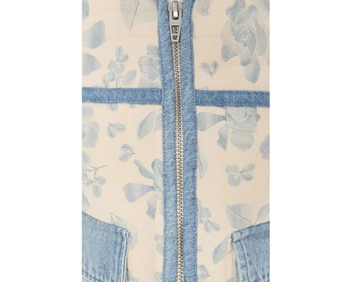 Стеганая куртка Love Song Floral Quilted Jacket с цветочным принтом на молнии