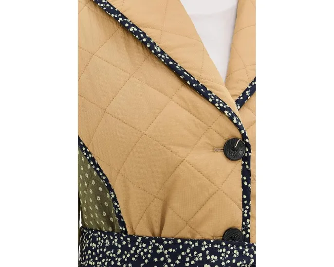 Avec Les Filles Стеганая куртка-кимоно с поясом из нейлона