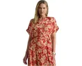 Lauren Ralph Lauren платье плюс сайз с цветочным принтом и поясом из крепа