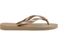Шлепанцы Havaianas Top Tiras с металлизированными ремешками