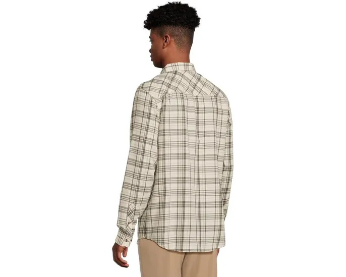 Сорочка TravisMathew Cloud Flannel Plaid в клетку с длинными рукавами и накладными карманами