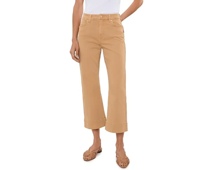 Джинсы Petite Hannah Mid Rise Crop Flare Hugger от Liverpool Los Angeles соломенного цвета