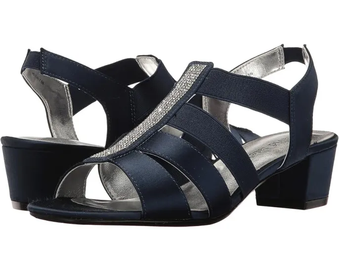 Вечерние сандалии David Tate Eve с кристаллами и квадратным носком