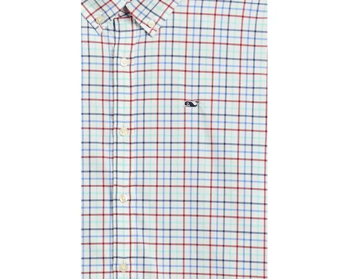 Детская рубашка Vineyard Vines Bomb Pop Tattersall из легкой ткани