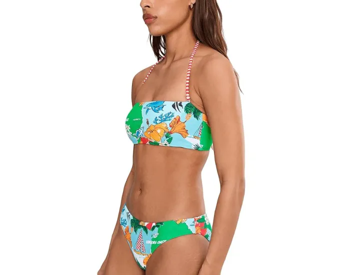 Топ бандо Seafolly Viva Vacation с принтом и съемными чашками