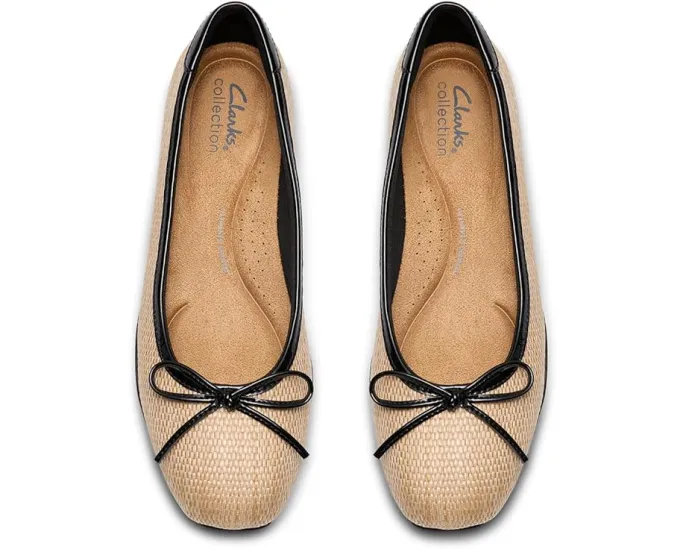Балетки Clarks Jazmynn Bow со стелькой Ultimate Comfort и подошвой из термопластичной резины