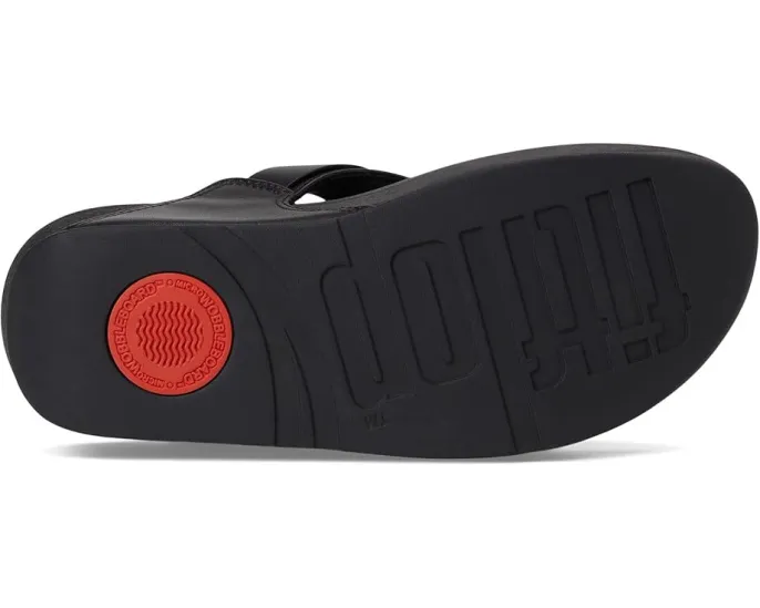 Сандалии FitFlop Lulu Adjustable Leather Toe Post с платформой и регулируемой пряжкой