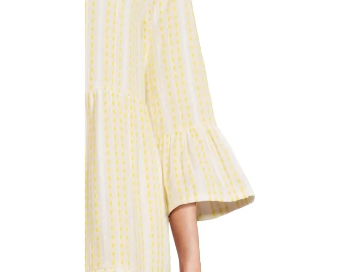 Хлопковое платье Cotton Dobby в ярус от Tommy Bahama с V-образным вырезом