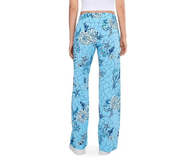 Lilly Palazzo Bal Harbour с прямыми брюками и эластичным поясом на средней посадке