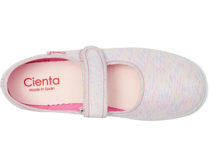 Детские туфли-слипоны Cienta Kids Shoes 56083 с металлическим блеском