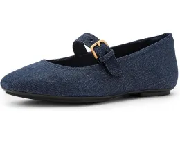 Туфли FitFlop Delicato Mary Jane из денима на клиновидном каблуке