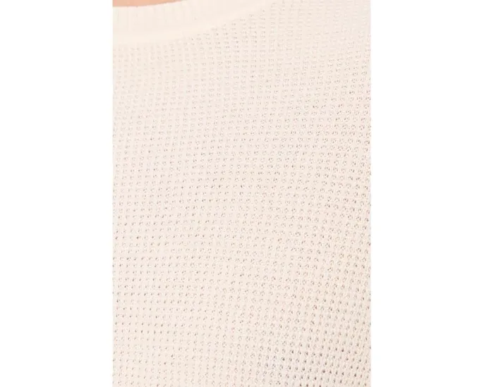 Свитер Faherty Sunwashed Crewneck из органического хлопка с вафельной вязкой