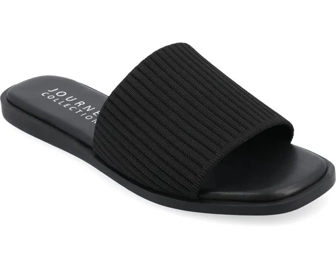 Сандалии Journee Collection Prisilla с плоской подошвой и одной полосой