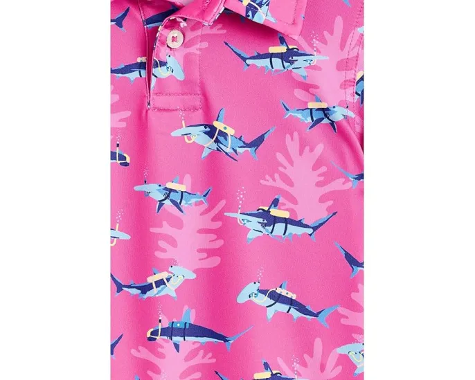 Поло Chubbies Kids The Lil Great Pink Shark для малышей