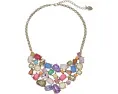 Короткое колье Betsey Johnson с разноцветными стеклянными кристаллами