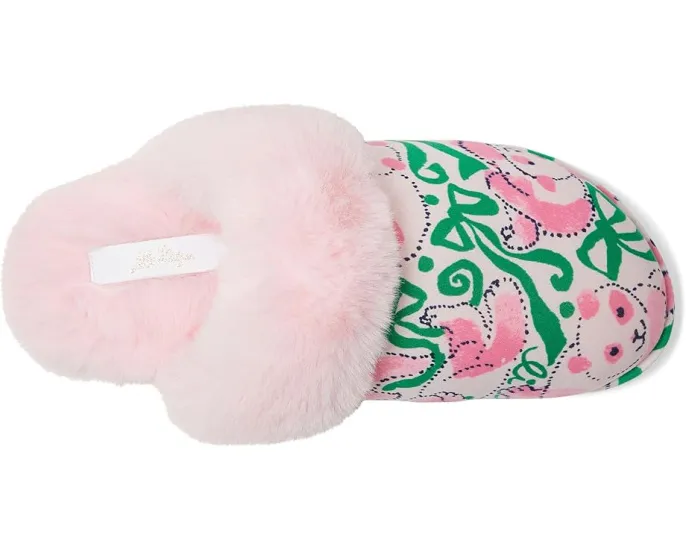 Домашние тапочки Lilly Pulitzer Plush Clara из плюша с принтом