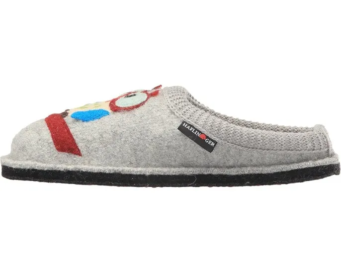 Сабо Haflinger Olivia из вареной шерсти с совой