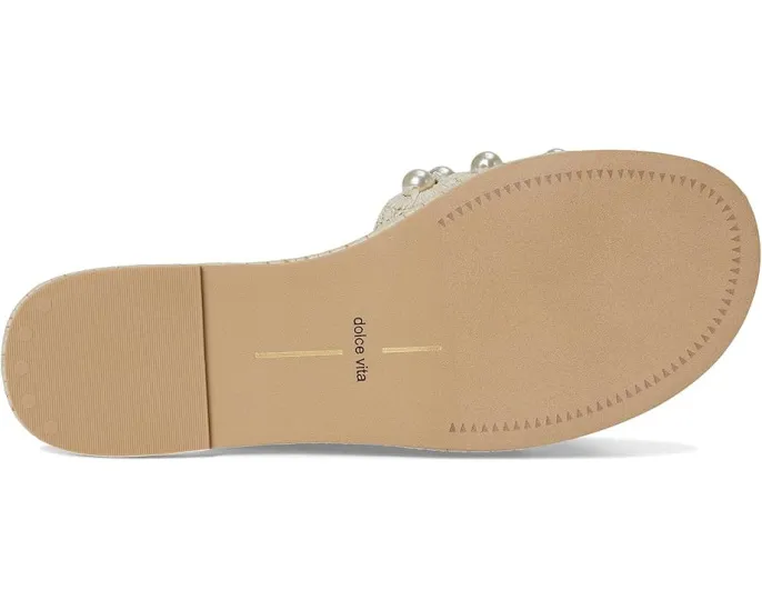 Балетки Harlyn с текстильным верхом и жемчужным декором от Dolce Vita