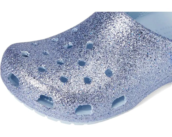 Crocs Classic Glitter Clogs детские блестящие сабо с пайетками