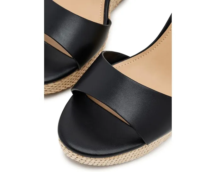 Босоножки Nine West Hanlow на танкетке черные