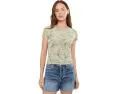 Футболка AllSaints Ellie Mesh с принтом и коротким рукавом из переработанного полиэстера
