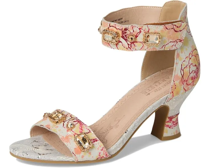 Сандалии Aquavelva с металлическим блеском и стразами L'Artiste by Spring Step