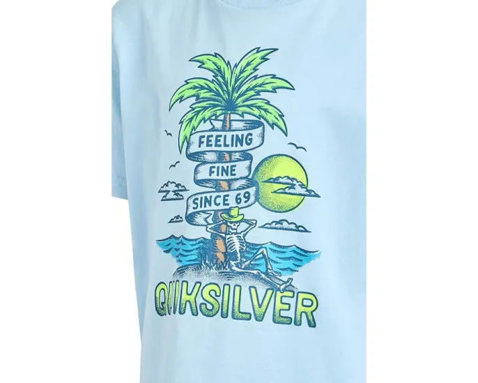 Футболка с коротким рукавом Skeleton Chillin с принтом для детей Quiksilver Kids