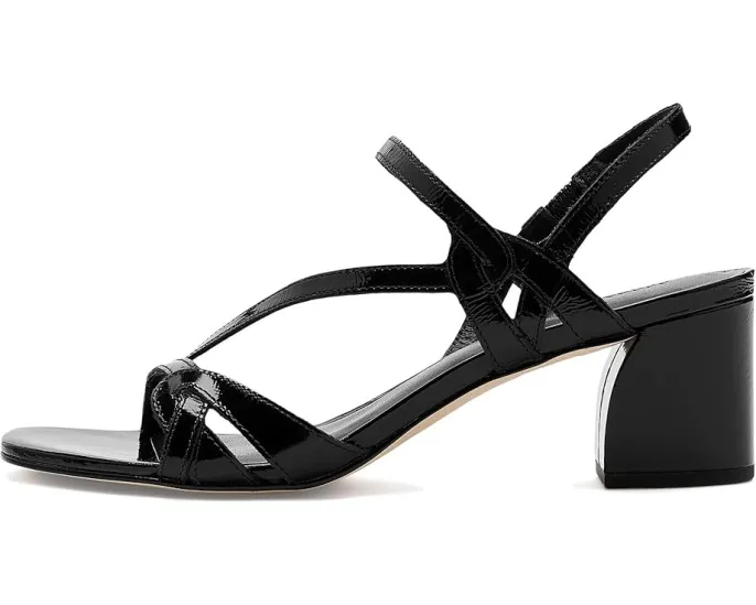 Сандалии Bernardo Gyoda с асимметричным верхом на изогнутом каблуке