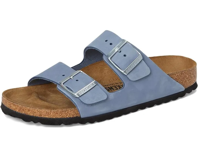 Сандалии Birkenstock Arizona из нубука с двумя регулируемыми пряжками