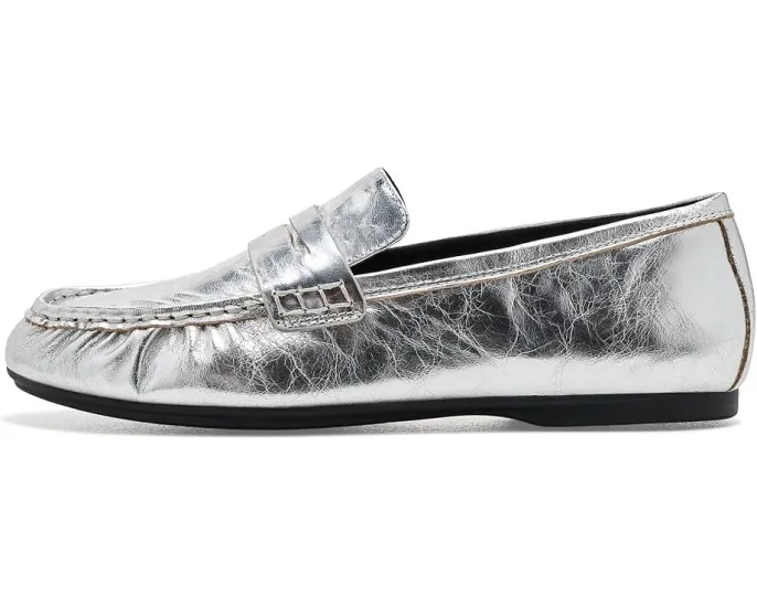 Лоферы FitFlop Delicato из жатой металлизированной кожи