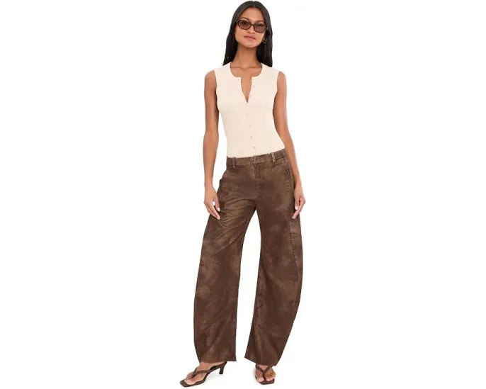 Женские брюки Free People We The People Spotlight из веганской замши