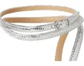 Босоножки Badgley Mischka Dania с каблуком из металлизированной кожи под ящерицу
