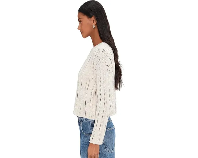 Свитер Brennan Splendid с косой вязкой и округлым вырезом